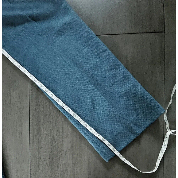 Pendleton Women’s Virgin Wool Herringbone Pants Peacock Blue Size 16 Academia - Picture 6 of 9